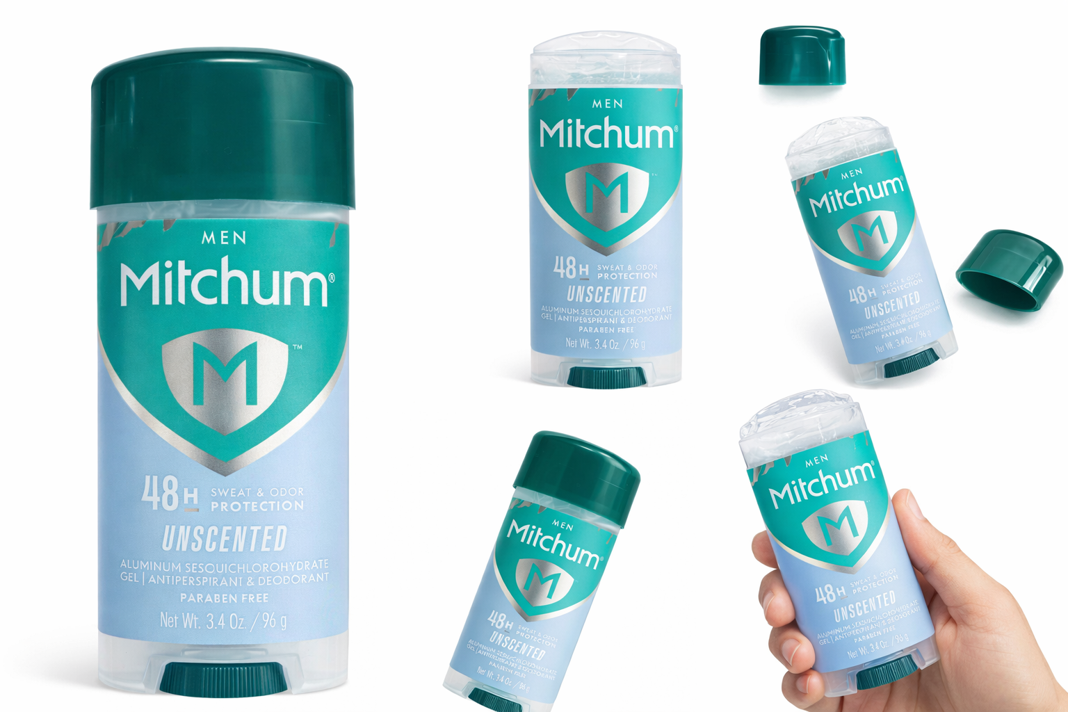 ژل ضد تعریق مردانه میچام Mitchum Men Unscented 48H (بدون رایحه) 96 گرم