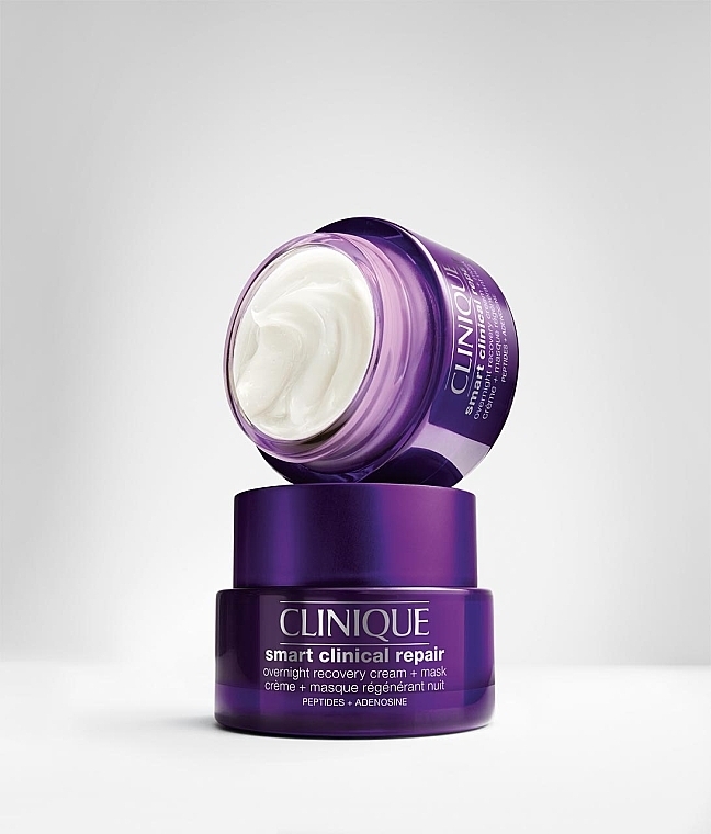 کرم اسمارت شب ترمیم‌کننده و ماسک بازسازی پوست کلینیک مدل Clinique Smart Clinical Repair Overnight Recovery Cream + Mask