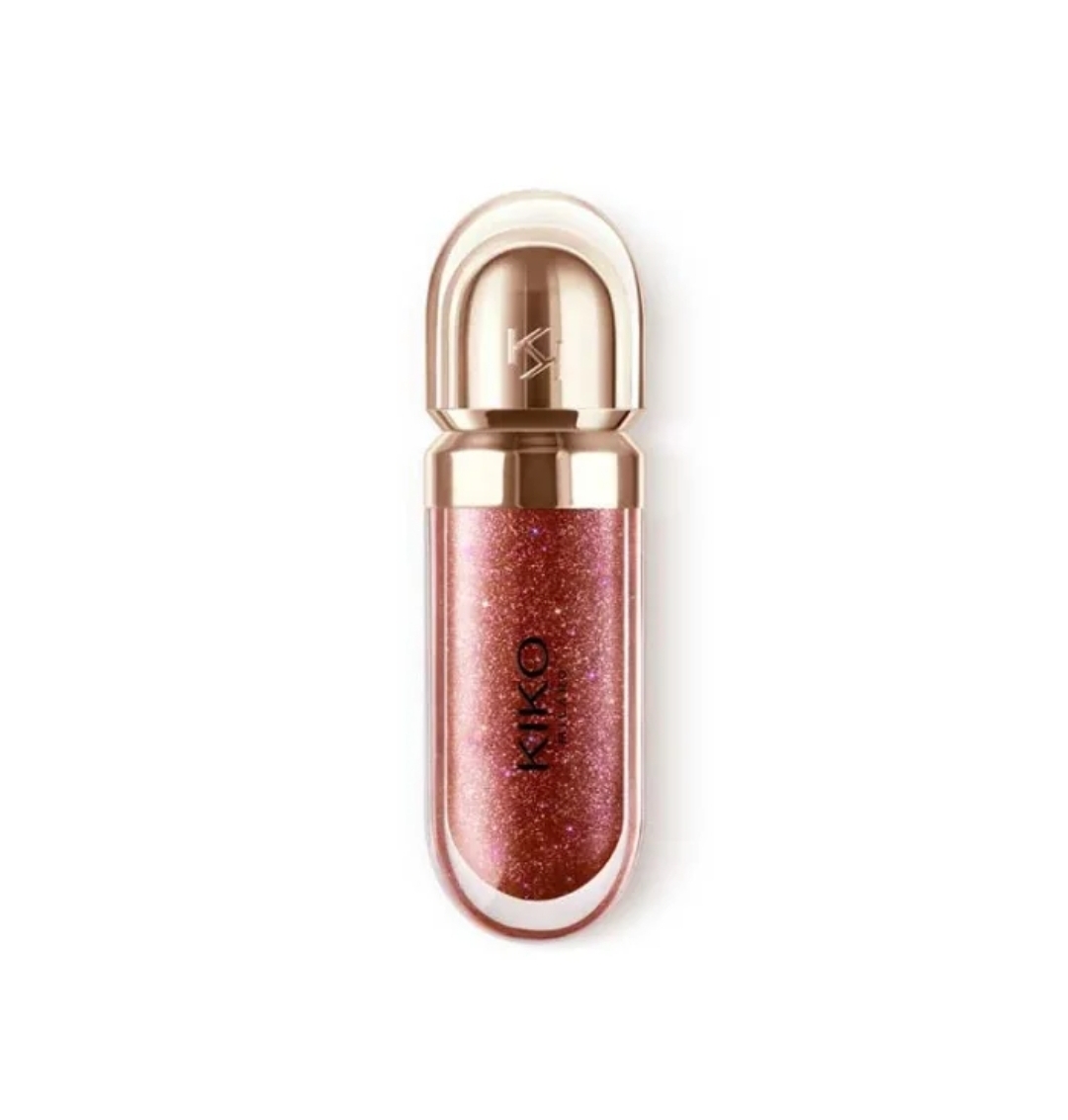 لیپ گلاس آبرسان کیکو میلانو مدلKiko Milano 3D Hydra Lipgloss شماره 44 Disruptive Brown حجم 6.5 میل