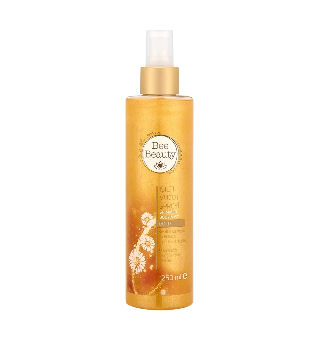 بادی اسپلش و اسپری بدن شاین بی بیوتی گلد | Bee Beauty Gold Shimmer Body Mist 250ml