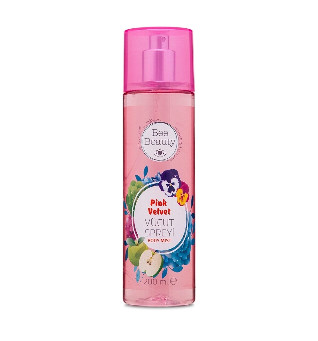 بادی اسپلش و اسپری بدن بی بیوتی Pink Velvet حجم 200 میل | Bee Beauty