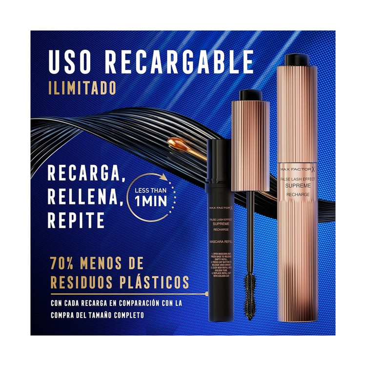 ریمل اورجینال مکس فاکتور Max Factor False Lash Effect Supreme Recharge مشکی | حجمدهنده و حالتدهنده مژه