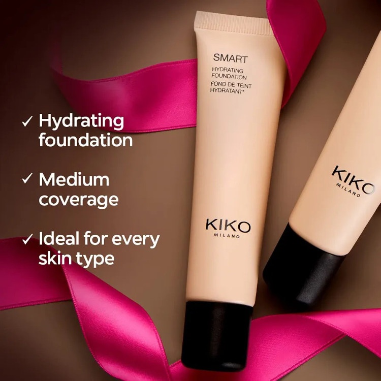 کرم پودر آبرسان کیکو میلانو با پوشش طبیعی رنگ WR30 | KIKO Milano Smart Hydrating Foundation