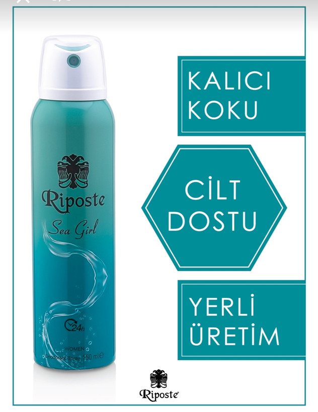 اسپری دئودورانت اورجینال ریپوست Sea Girl حجم 150 میل | Riposte Sea Girl Deodorant