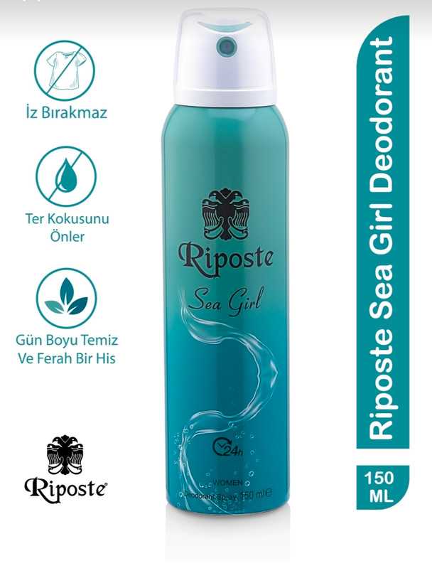اسپری دئودورانت اورجینال ریپوست Sea Girl حجم 150 میل | Riposte Sea Girl Deodorant